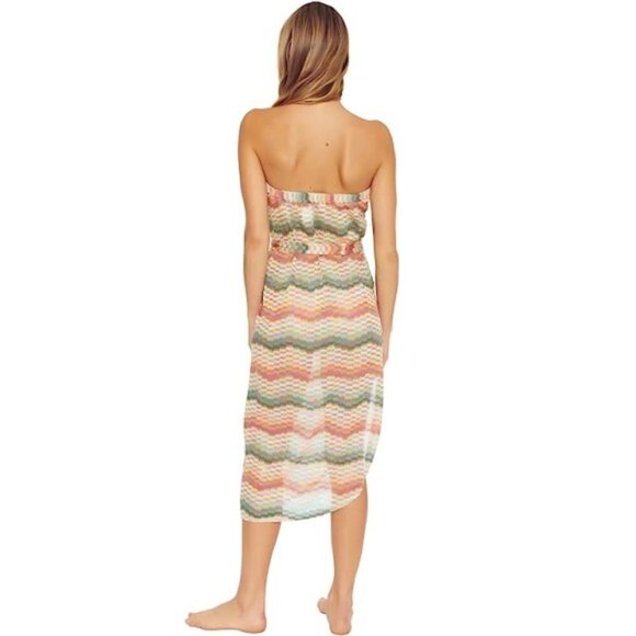 Trina Turk 'Mirage' Strapless Crochet Swimsuit Cover-Up Dress, Multicolor - Picture 2 of 2